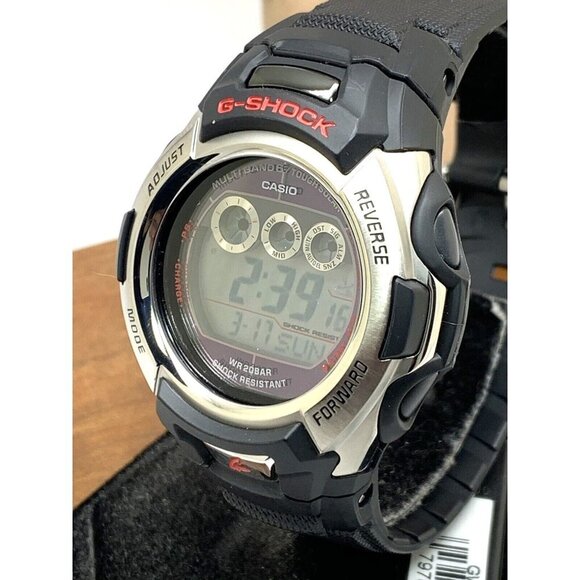 Casio Men's Watch GWM500A-1 G-Shock Solar Silver Black Resin 46mm Sport … - Picture 13 of 14